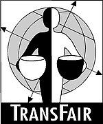 erstes schwarz-weißes TransFair-Siegel
